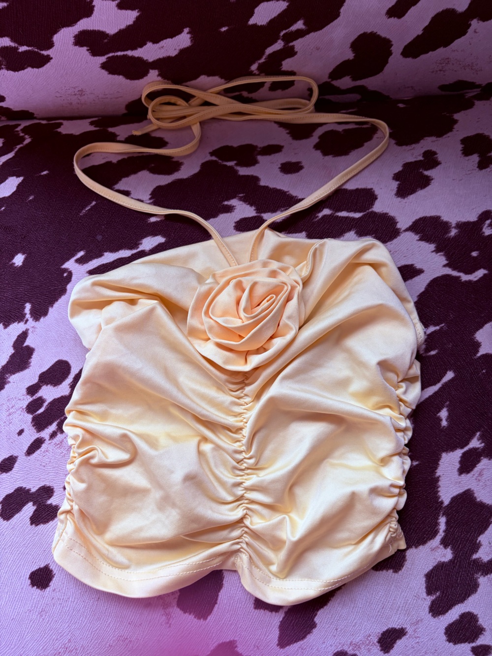 Pale Yellow 2 piece set Midi Skirt and Tube Top